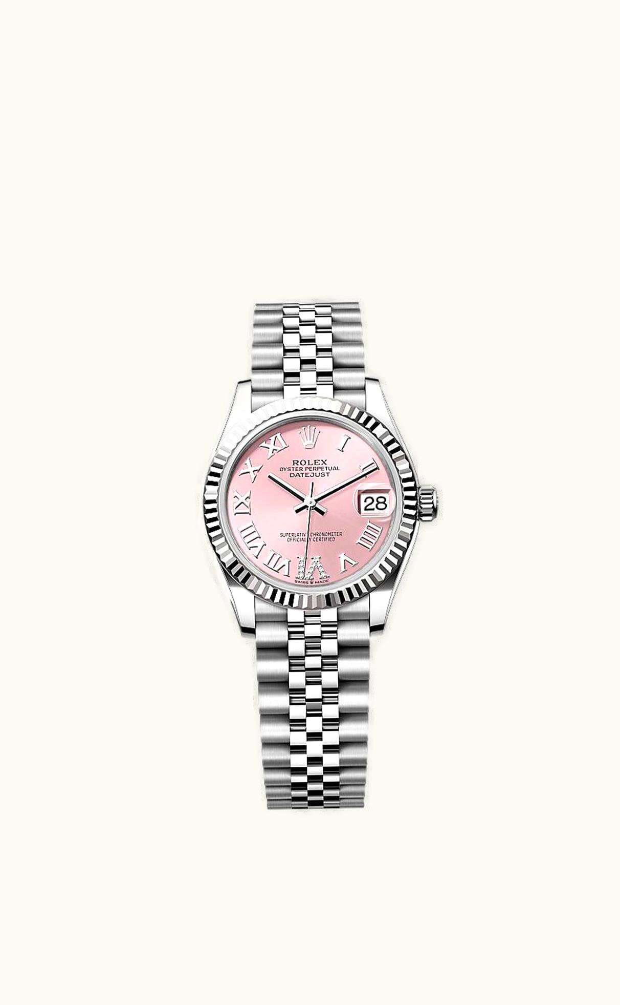 Rolex Datejust 31 Stainless Steel Fluted / Jubilee / Pink - Roman