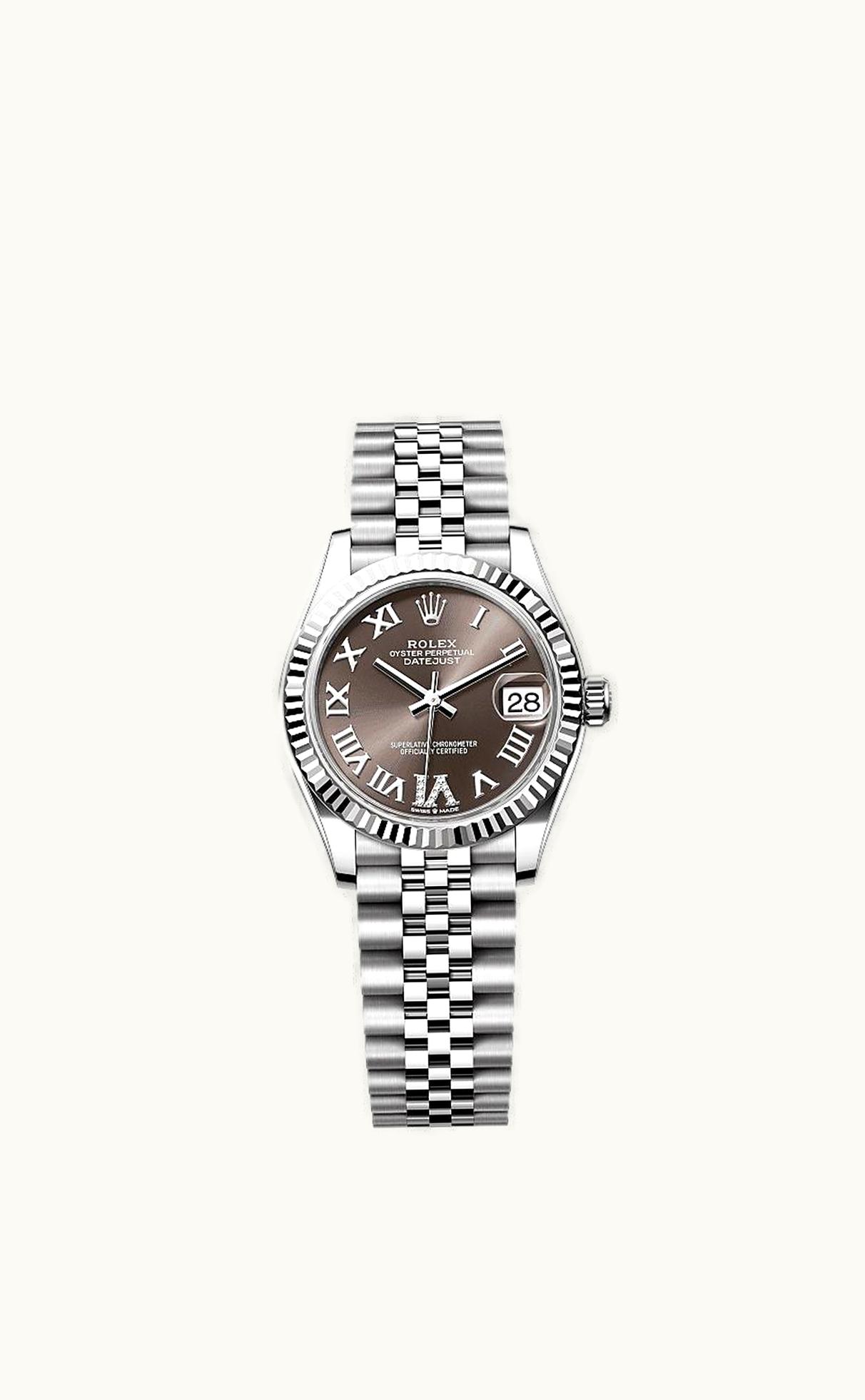 Rolex Datejust 31 Stainless Steel Fluted / Jubilee / Grey - Roman