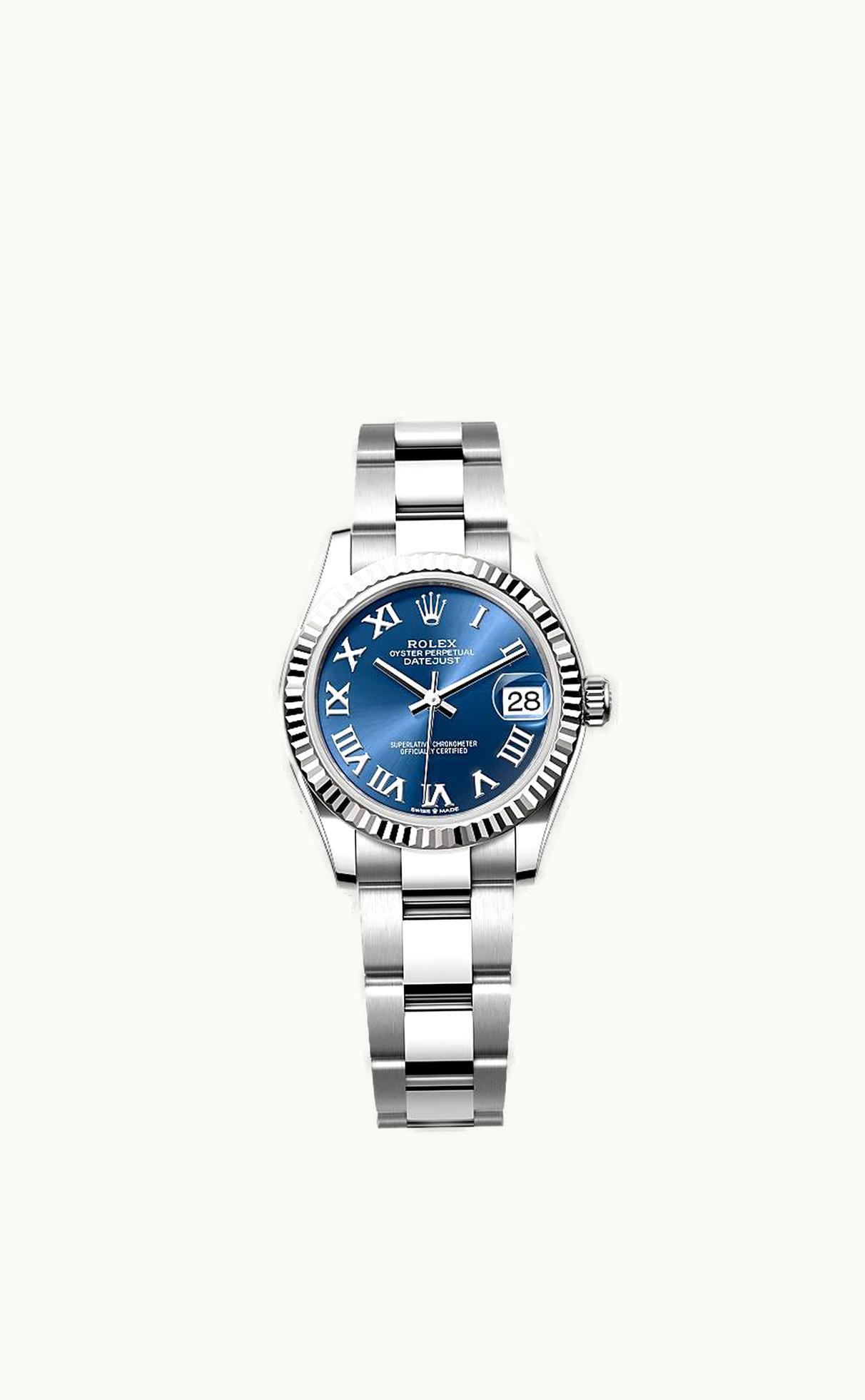 Rolex Datejust 31 Stainless Steel / Fluted / Blue - Roman / Oyster