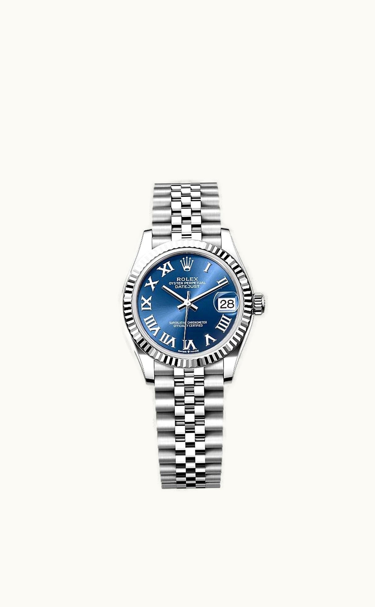 Rolex Datejust 31 Stainless Steel / Fluted / Blue - Roman / Jubilee