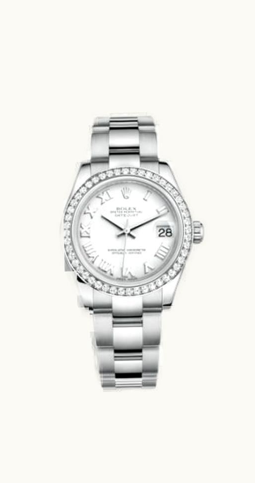 Rolex Datejust 31 Stainless Steel Diamond / Oyster / White - Roman