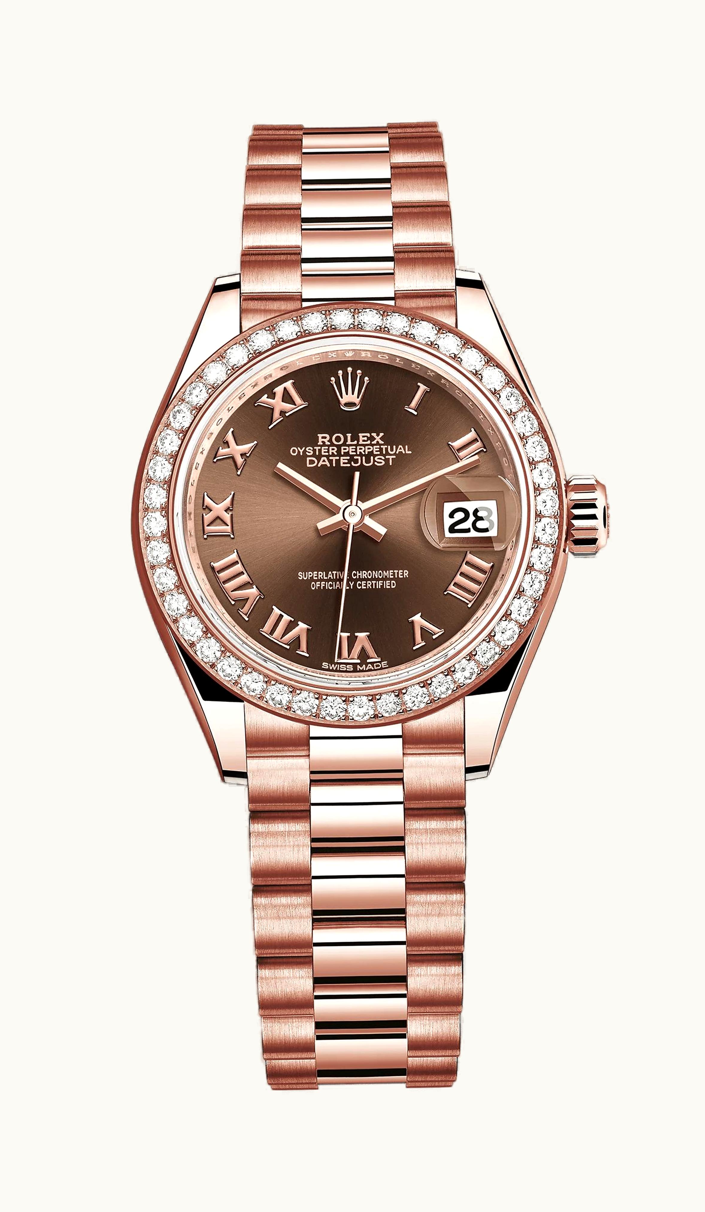 Rolex Datejust 31 Everose Fluted / President / Pink Floral