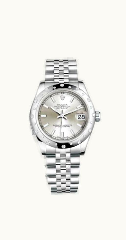 Rolex Datejust 31 Stainless Steel Domed Diamond / Jubilee / Silver