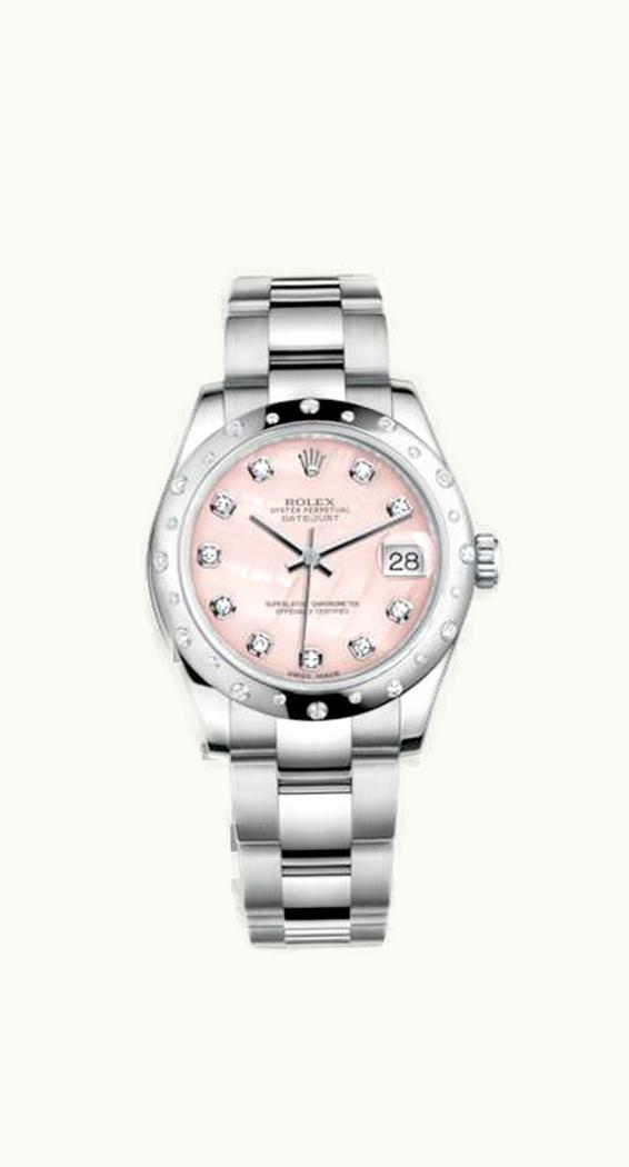 Rolex Datejust 31 Stainless Steel Domed Diamond / Oyster / Pink MOP