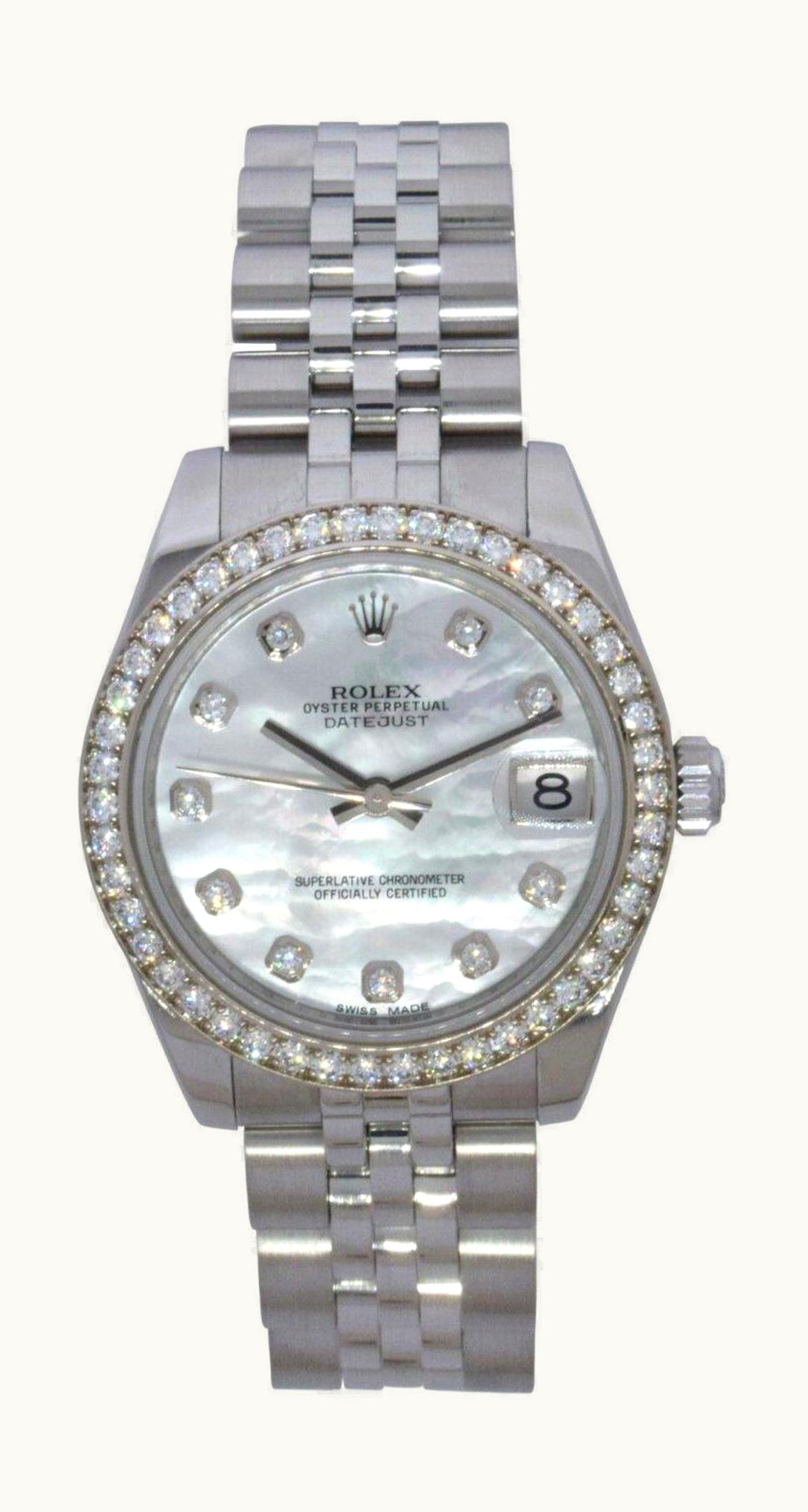 Rolex Datejust 31 Stainless Steel Diamond / Jubilee / Silver