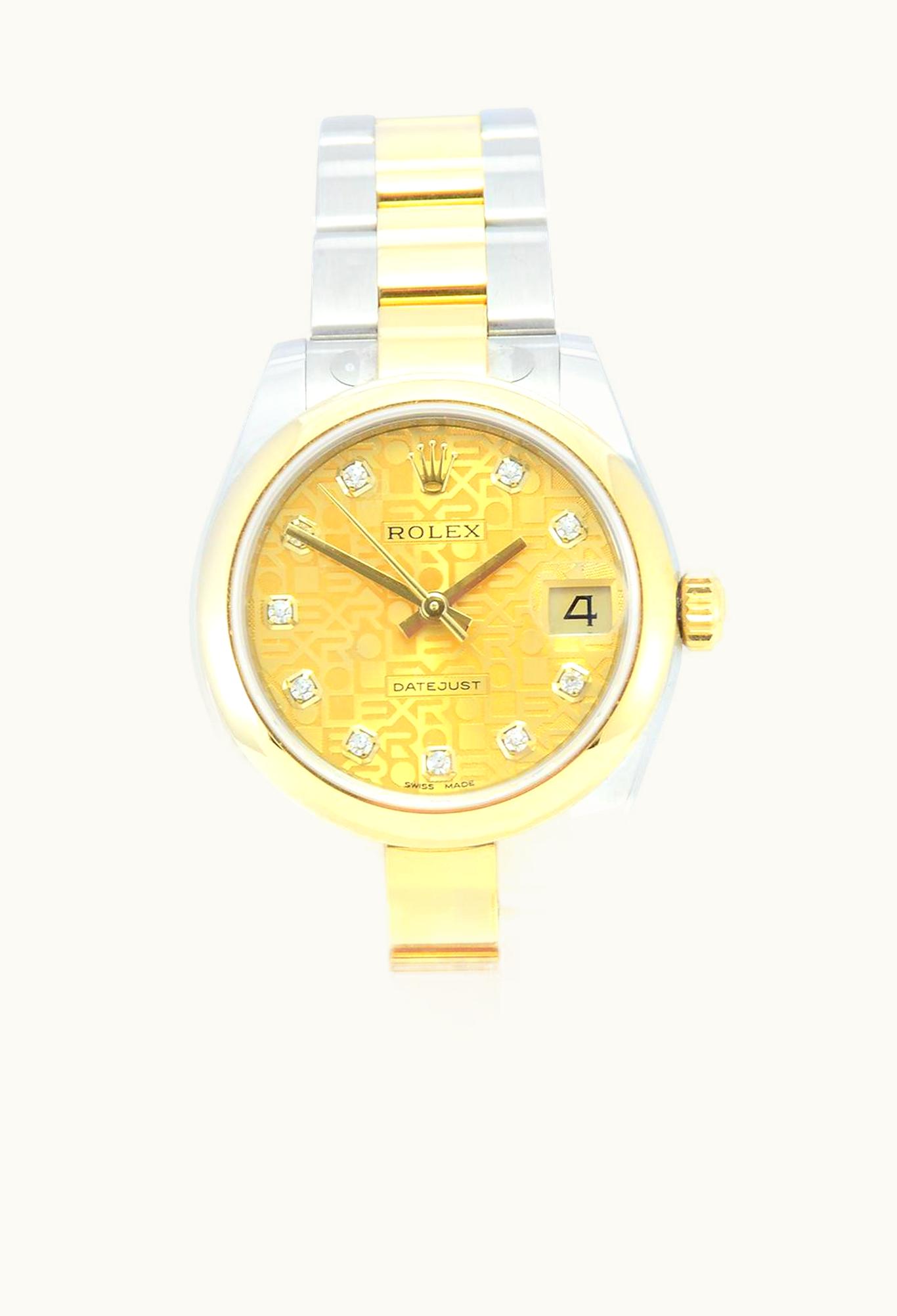 Rolex Datejust 31 Stainless Steel / Yellow Gold / Domed / Champagne / Jubilee