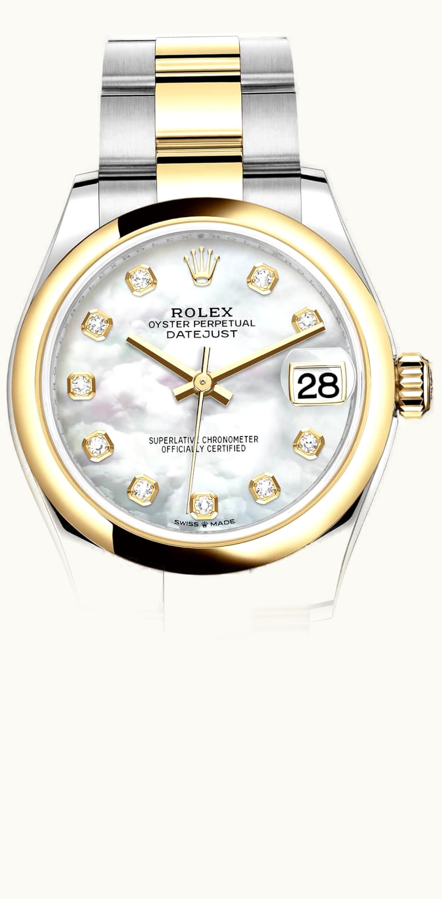 Rolex Datejust 31 Stainless Steel / Yellow Gold / Domed / MOP / Jubilee