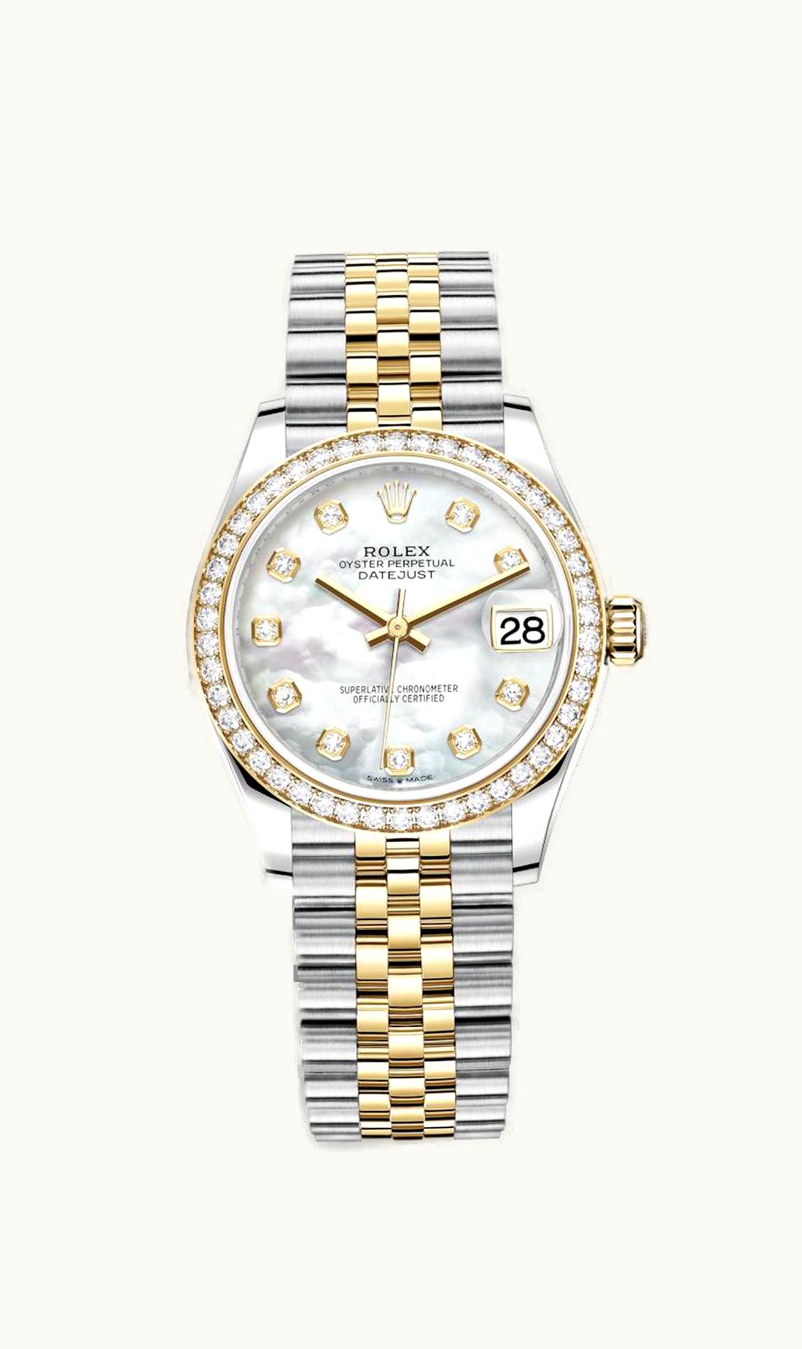Rolex Datejust 31 Stainless Steel / Yellow Gold / Diamond / MOP / Jubilee