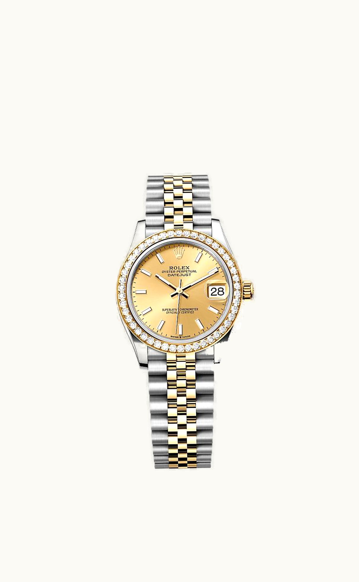 Rolex Datejust 31 Stainless Steel / Yellow Gold / Diamond / Champagne / Jubilee