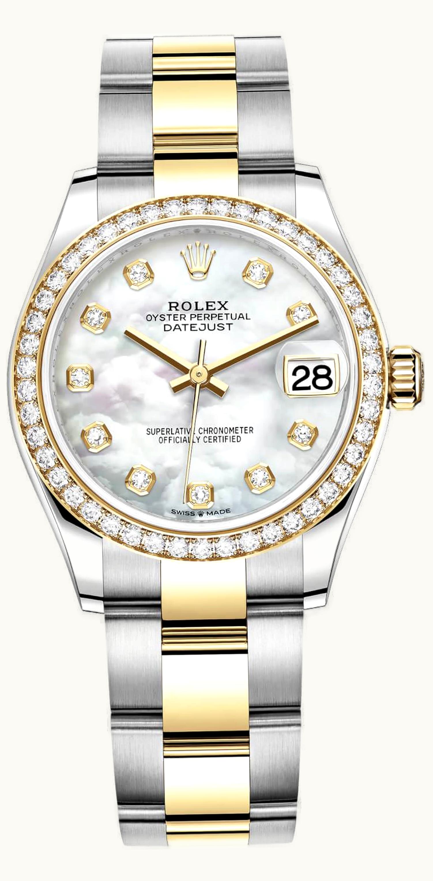 Rolex Datejust 31 Stainless Steel / Yellow Gold / Diamond / MOP / Oyster
