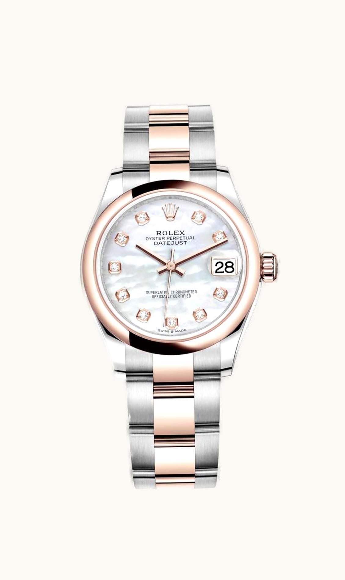 Rolex Datejust 31 Stainless Steel/ Rose Gold / Domed / MOP / Oyster
