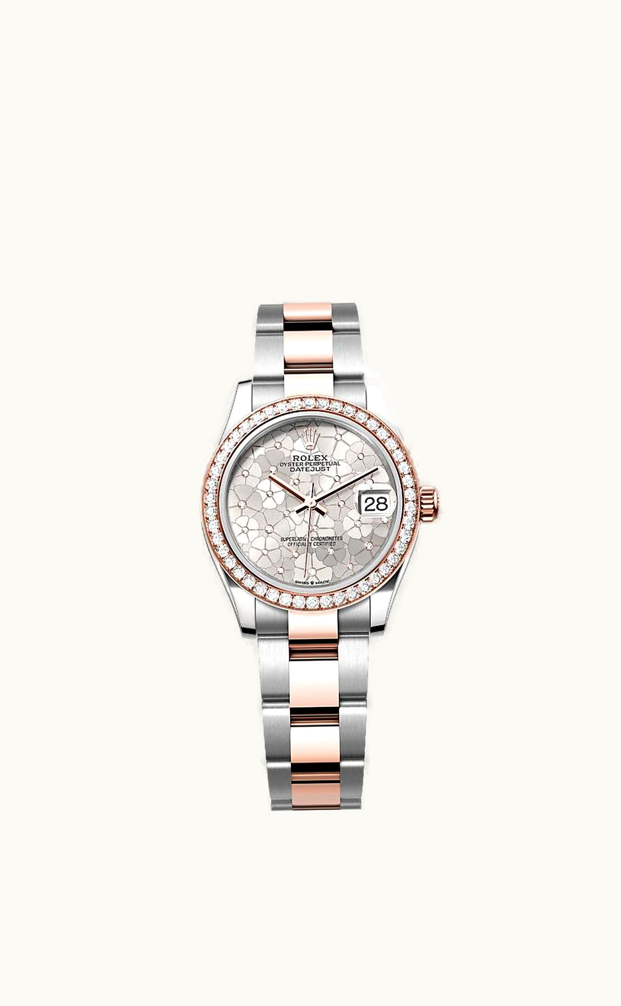 Rolex Datejust 31 Stainless Steel/ Rose Gold / Diamond / Grey / Oyster