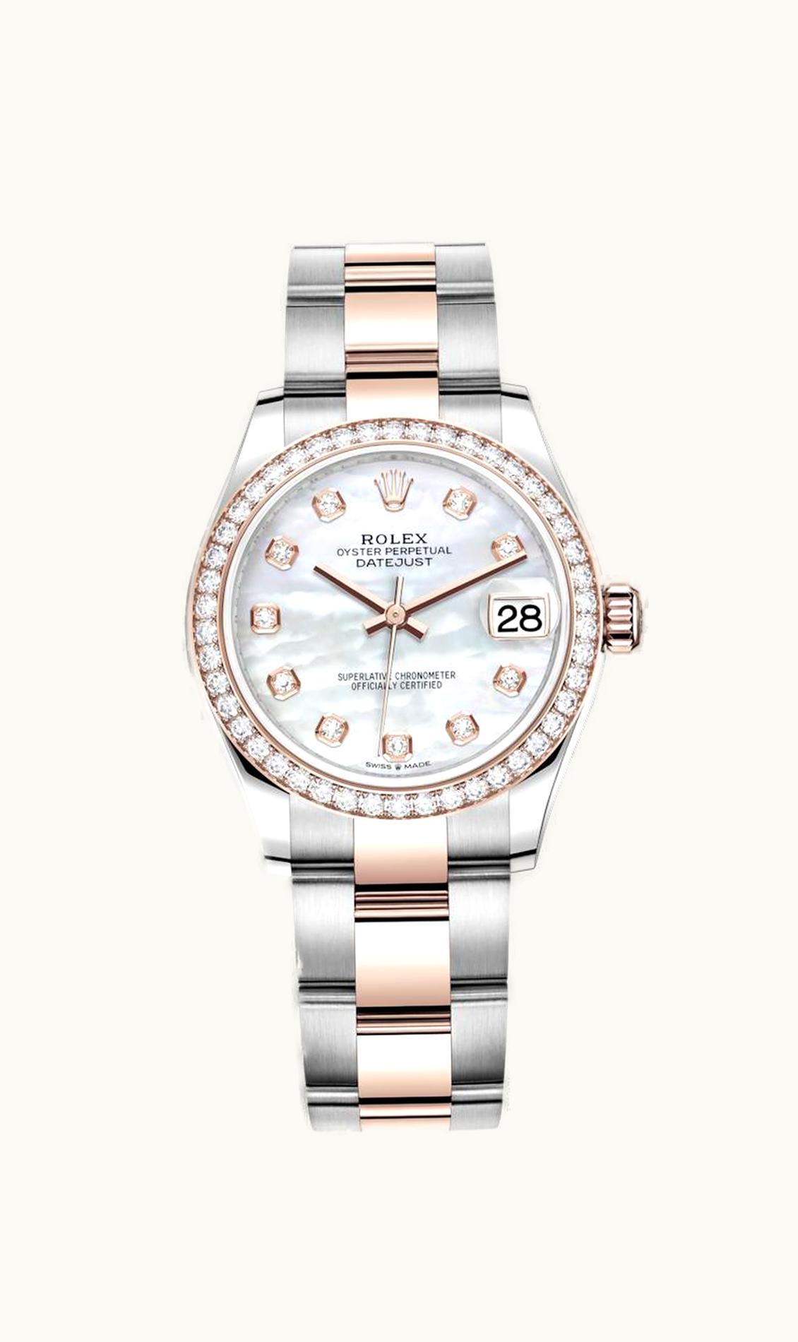Rolex Datejust 31 Stainless Steel/ Rose Gold / Diamond / MOP / Oyster