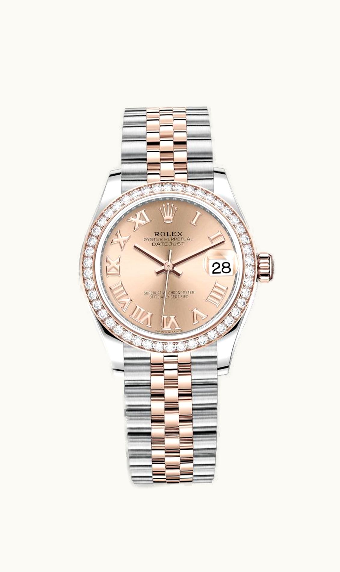 Rolex Datejust 31 Stainless Steel/ Rose Gold / Diamond / Rose - Roman / Jubilee