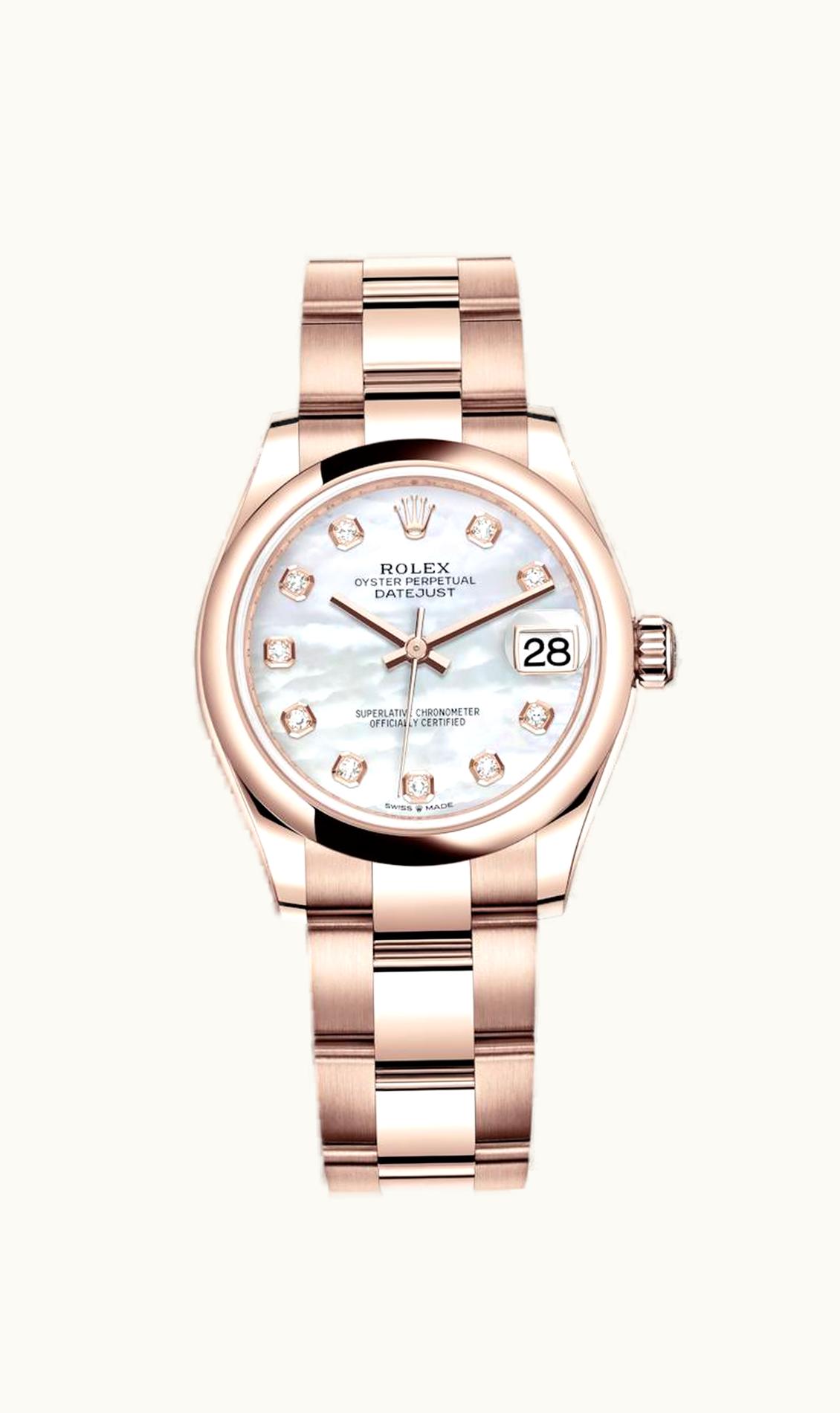 Rolex Datejust 31 Rose Gold / Domed / MOP / Oyster