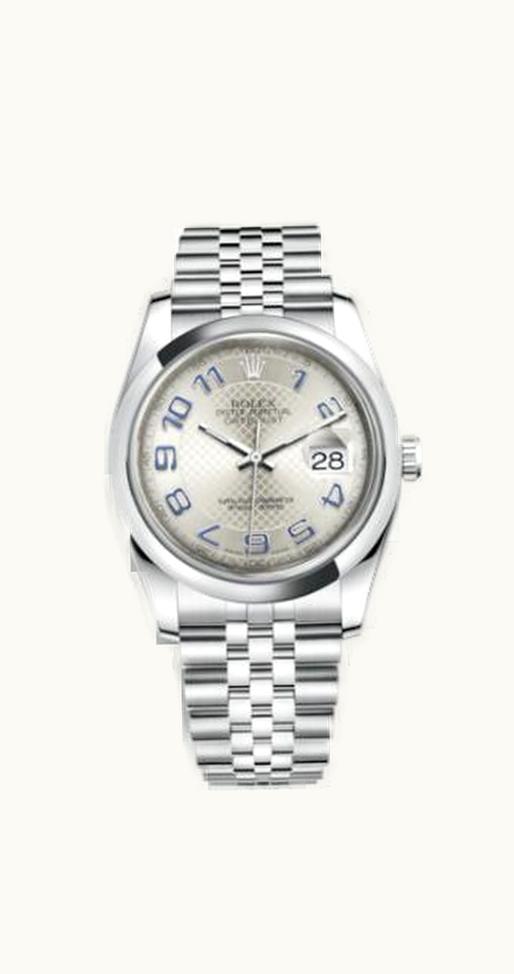 Rolex Datejust 36 Stainless Steel Domed / Jubilee / Silver Arabic