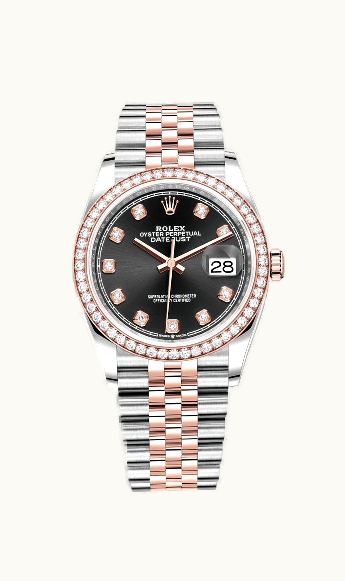 Rolex Datejust 36 Stainless Steel / Everose / Diamond / Black Diamond / Jubilee
