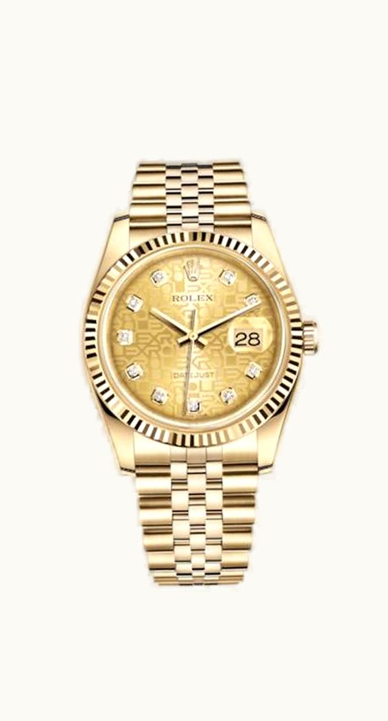 Rolex Datejust 36 Yellow Gold Fluted / Jubilee / Champagne Computer