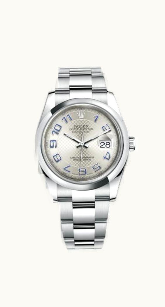 Rolex Datejust 36 Stainless Steel Domed / Oyster / Silver Arabic