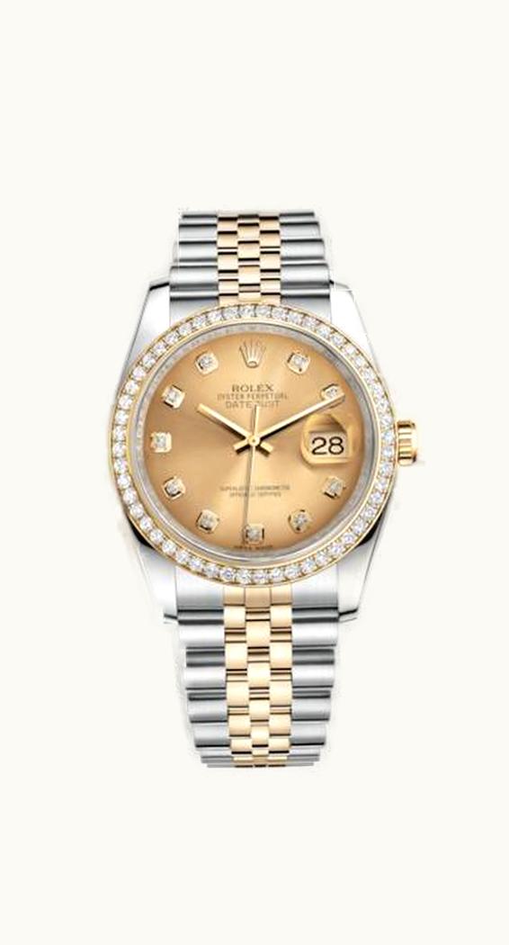 Rolex Datejust 36 Rolesor Yellow Diamond / Jubilee / Champagne Diamond