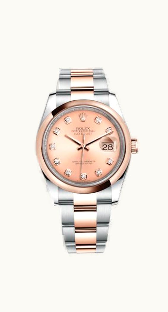 Rolex Datejust 36 Rolesor Everose Domed / Oyster / Pink Diamond