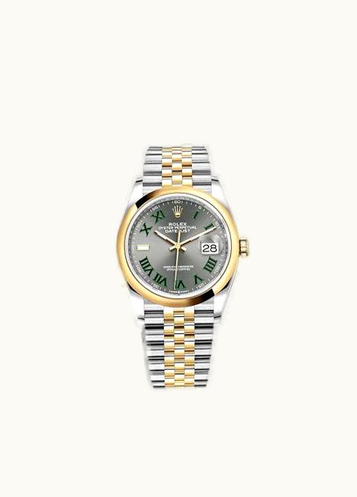 Rolex Datejust 36 Stainless Steel / Yellow Gold / Smooth / Slate Roman / Jubilee