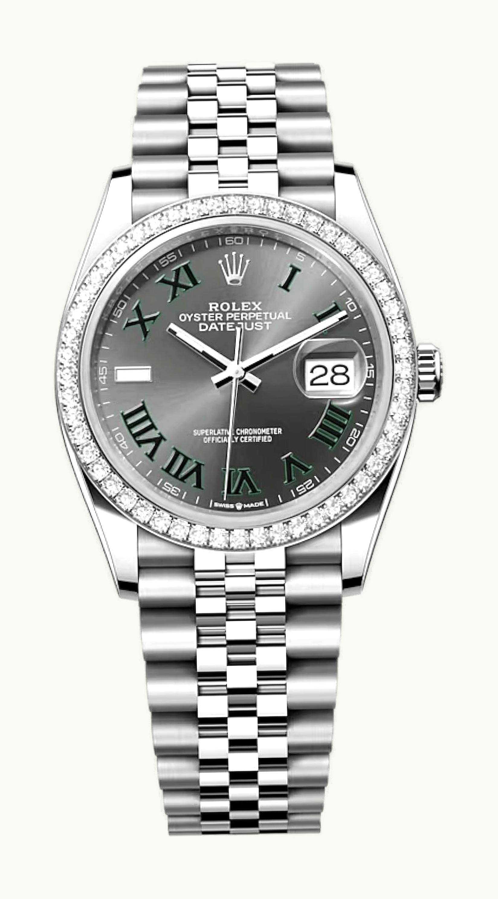 Rolex Datejust 36 Stainless Steel / Diamond / Slate - Roman / Jubilee