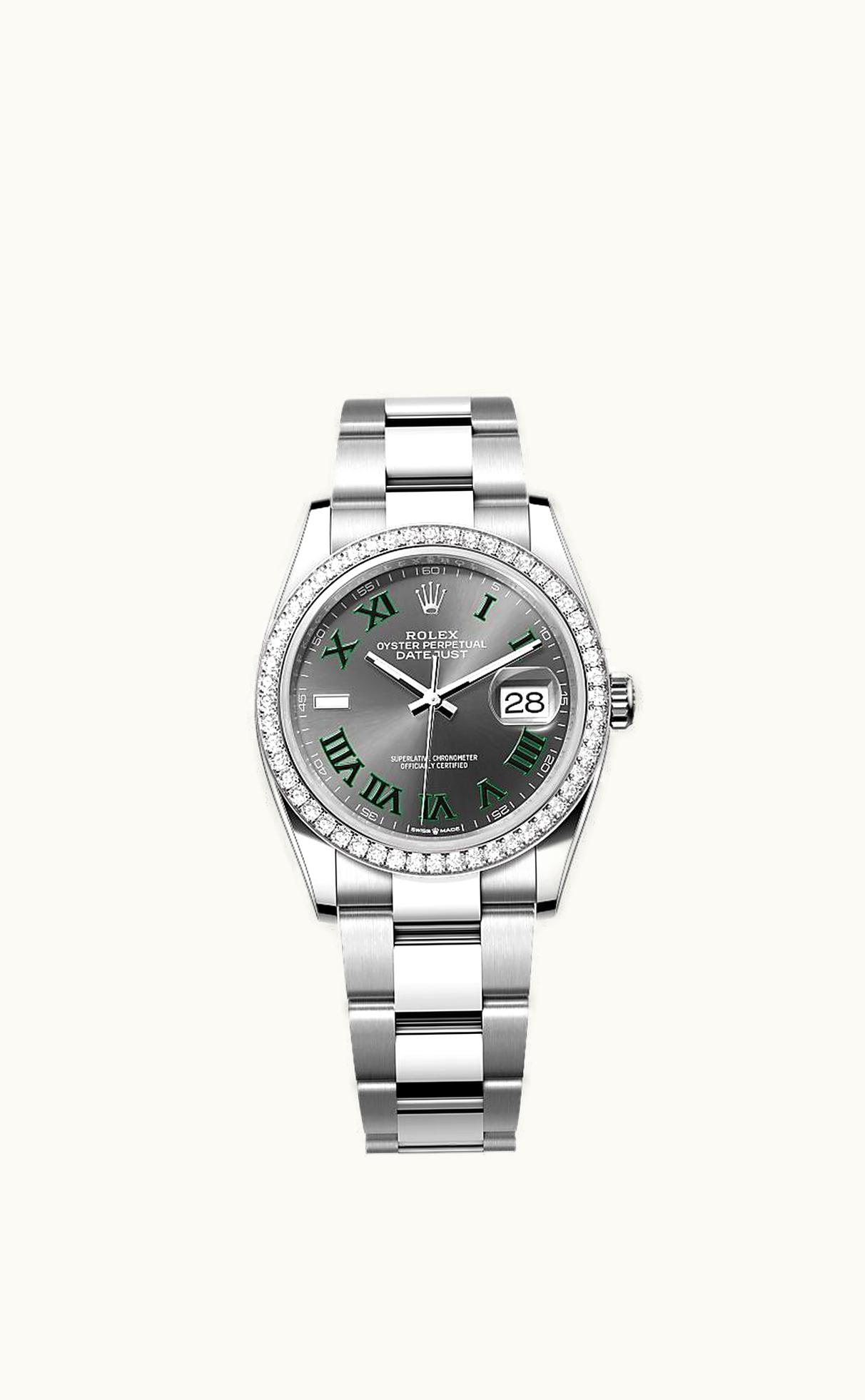 Rolex Datejust 36 Stainless Steel / Diamond / Slate - Roman / Oyster