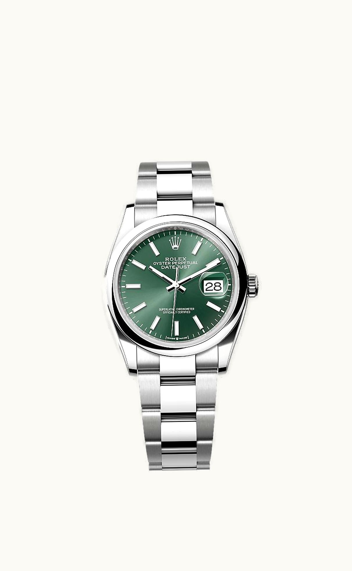 Rolex Datejust 36 Stainless Steel - Domed / Green / Oyster