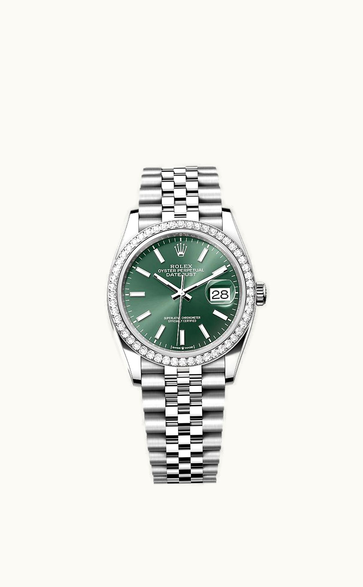 Rolex Datejust 36 Stainless Steel - Diamond / Green / Jubilee