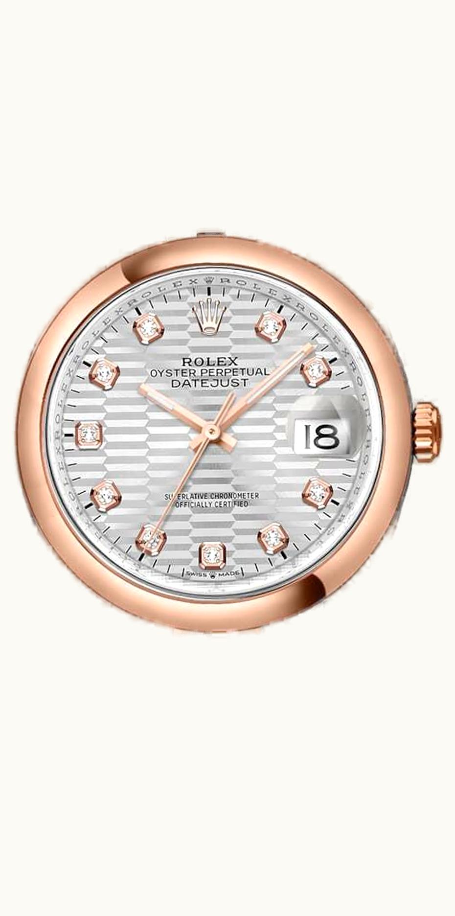 Rolex Datejust 36 Stainless Steel / Everose / Domed / Silver - Fluted - Diamond / Jubilee