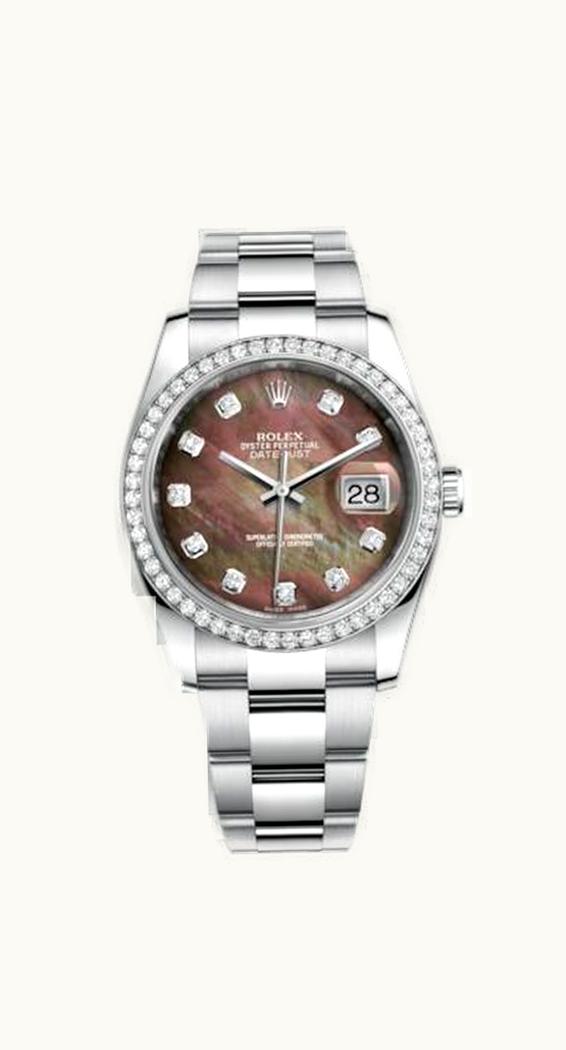 Rolex Datejust 36 Stainless Steel Diamond / Oyster / Black MOP