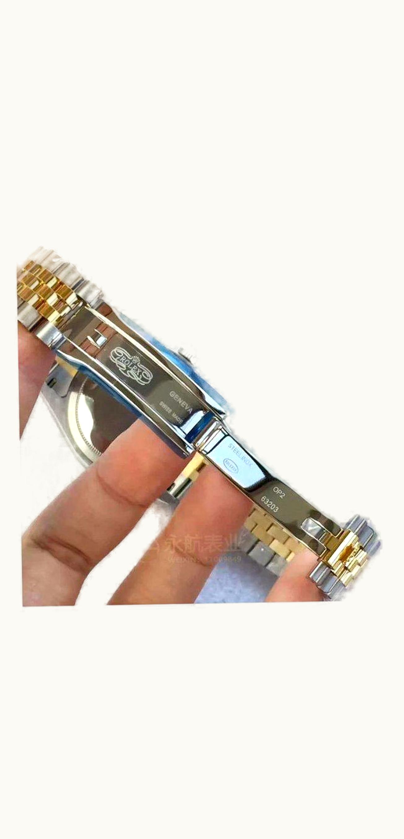 Rolex Datejust 36 Rolesor Yellow Fluted / Oyster / Black Diamond