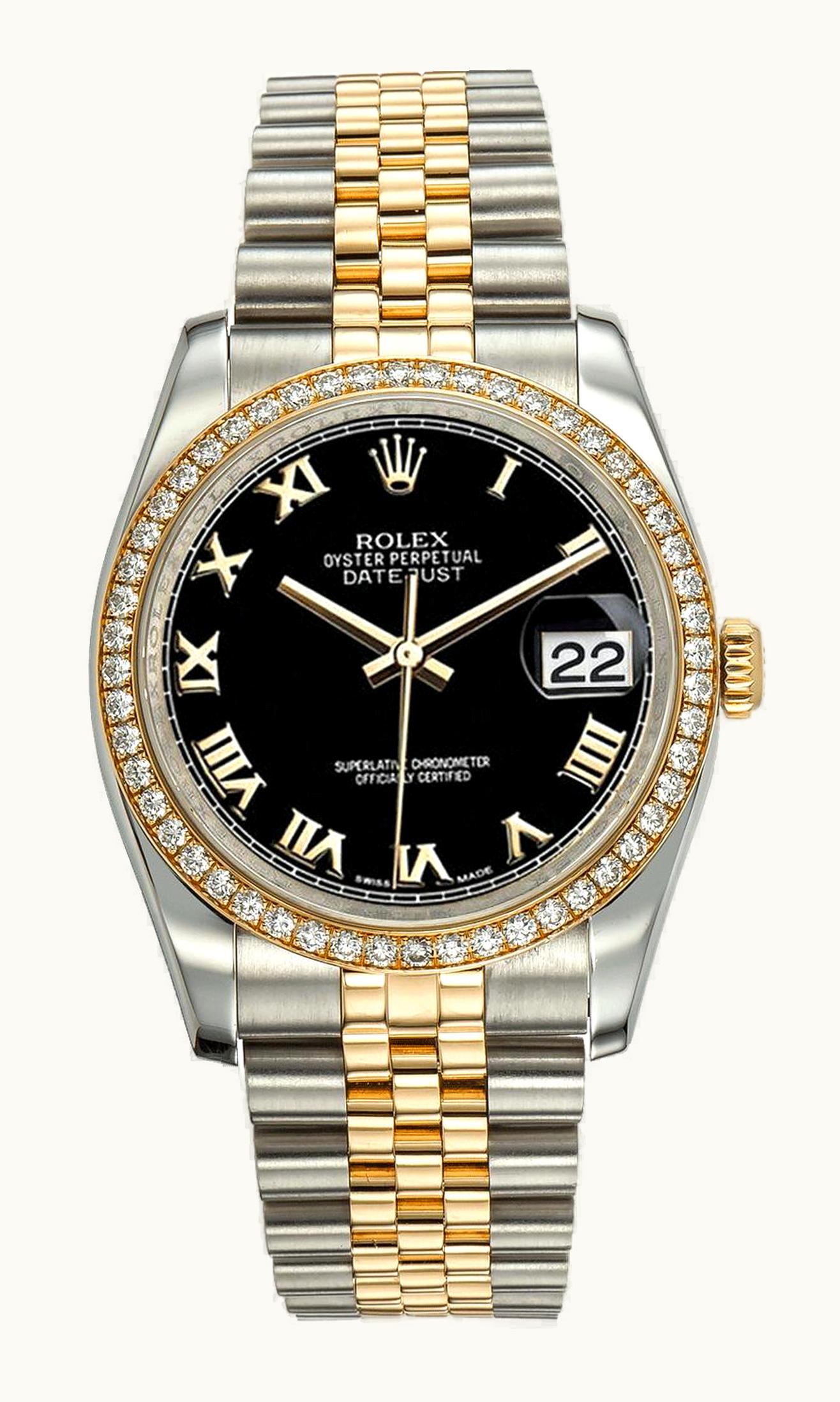 Rolex Datejust 36 Rolesor Yellow Diamond / Oyster / MOP