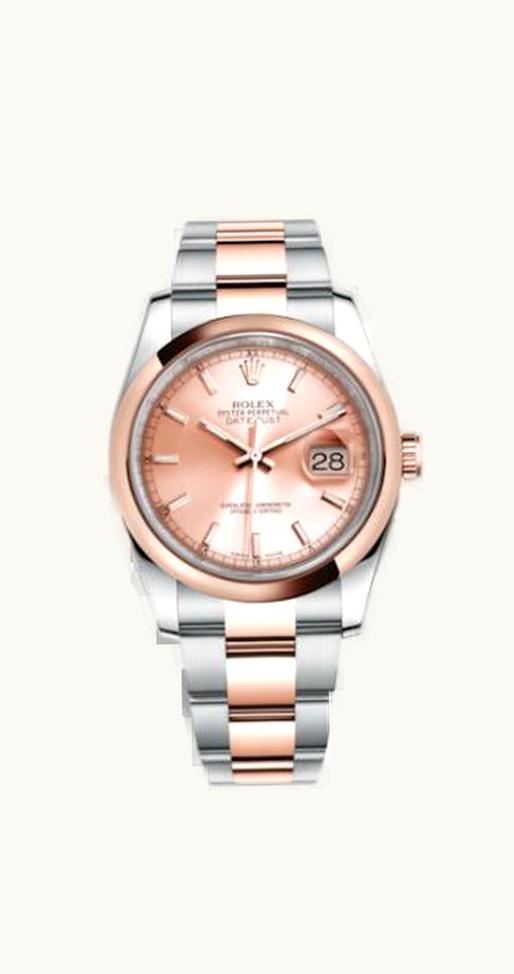 Rolex Datejust 36 Rolesor Everose Domed / Oyster / Pink
