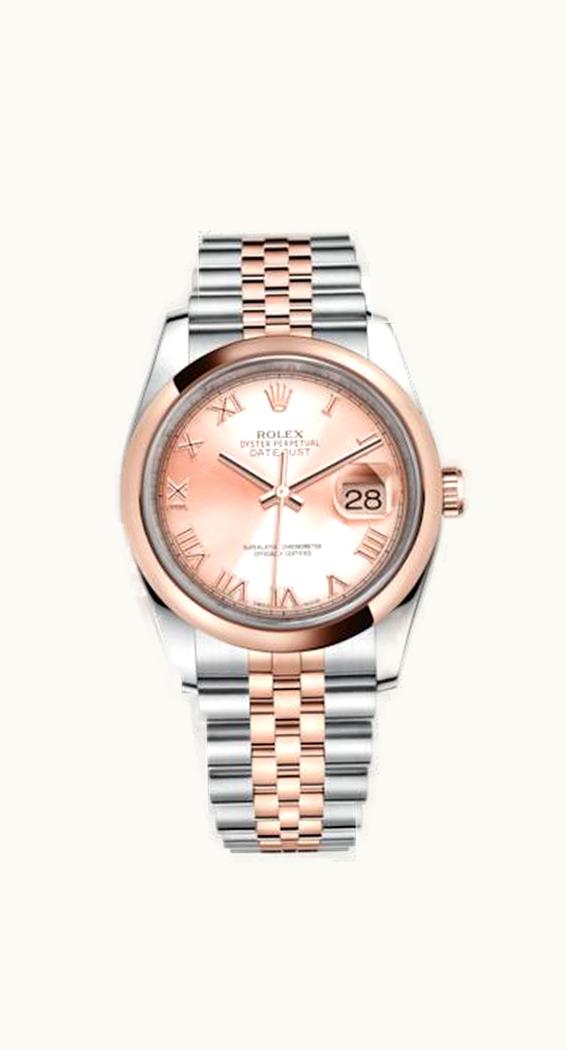 Rolex Datejust 36 Rolesor Everose Domed / Jubilee / Pink Roman