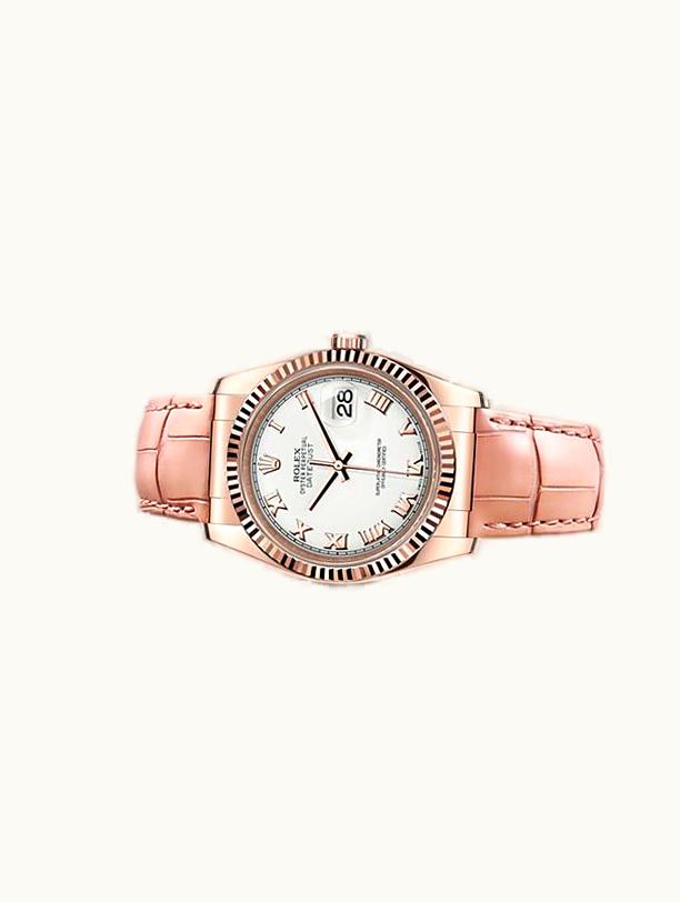 Rolex Datejust 36 Everose Strap Ivory Roman