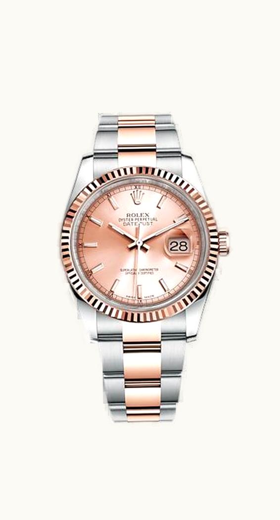Rolex Datejust 36 Rolesor Everose Fluted / Oyster / Pink