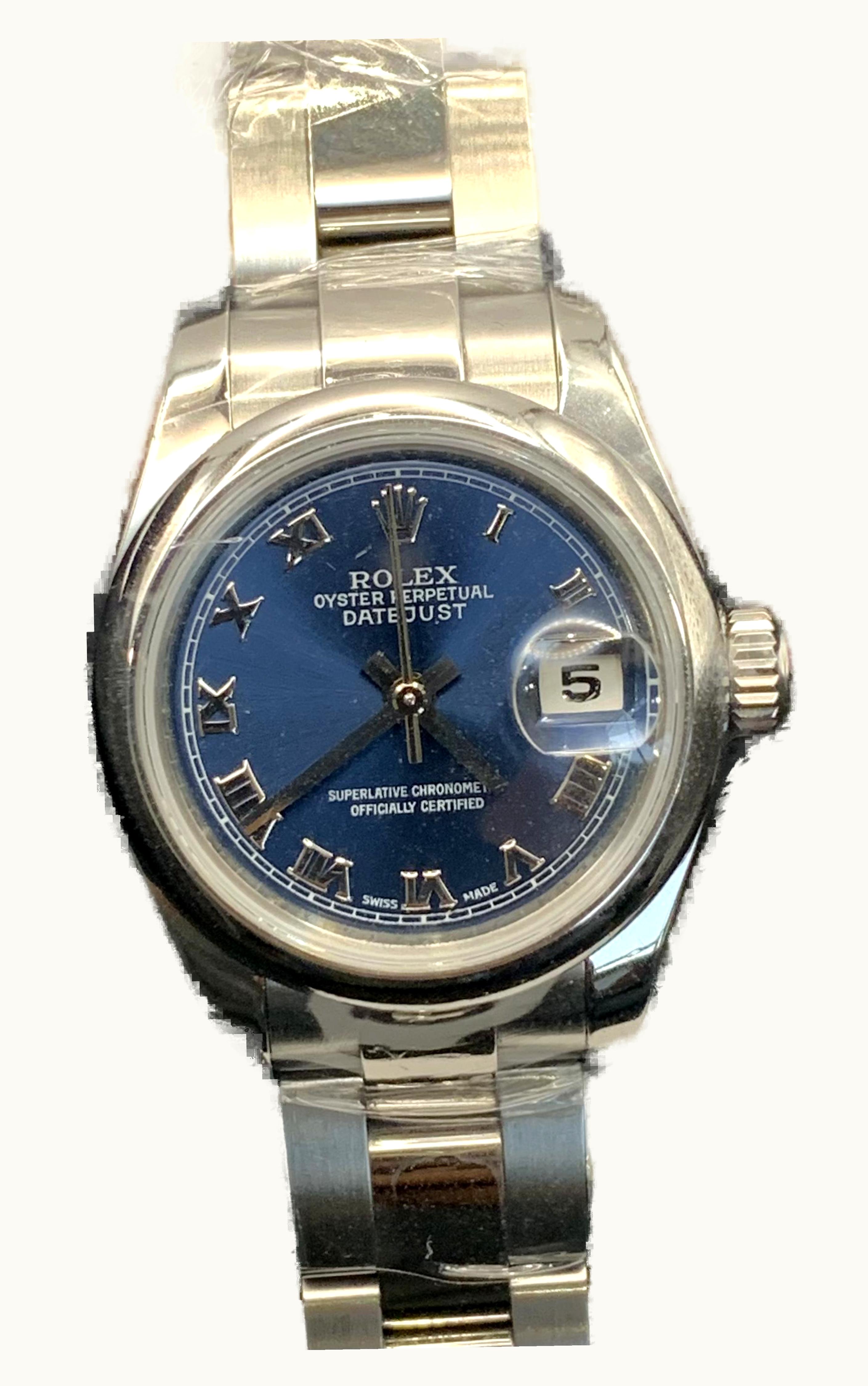 Rolex Datejust 36 Stainless Steel Domed / Oyster / Blue Roman