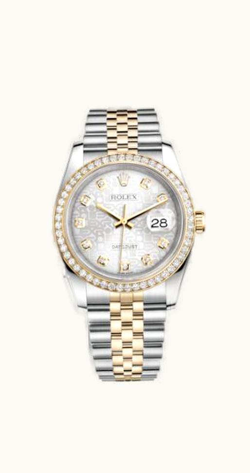 Rolex Datejust 36 Rolesor Yellow Diamond / Jubilee / Silver Computer