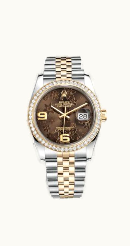 Rolex Datejust 36 Rolesor Yellow Diamond / Jubilee / Bronze Floral