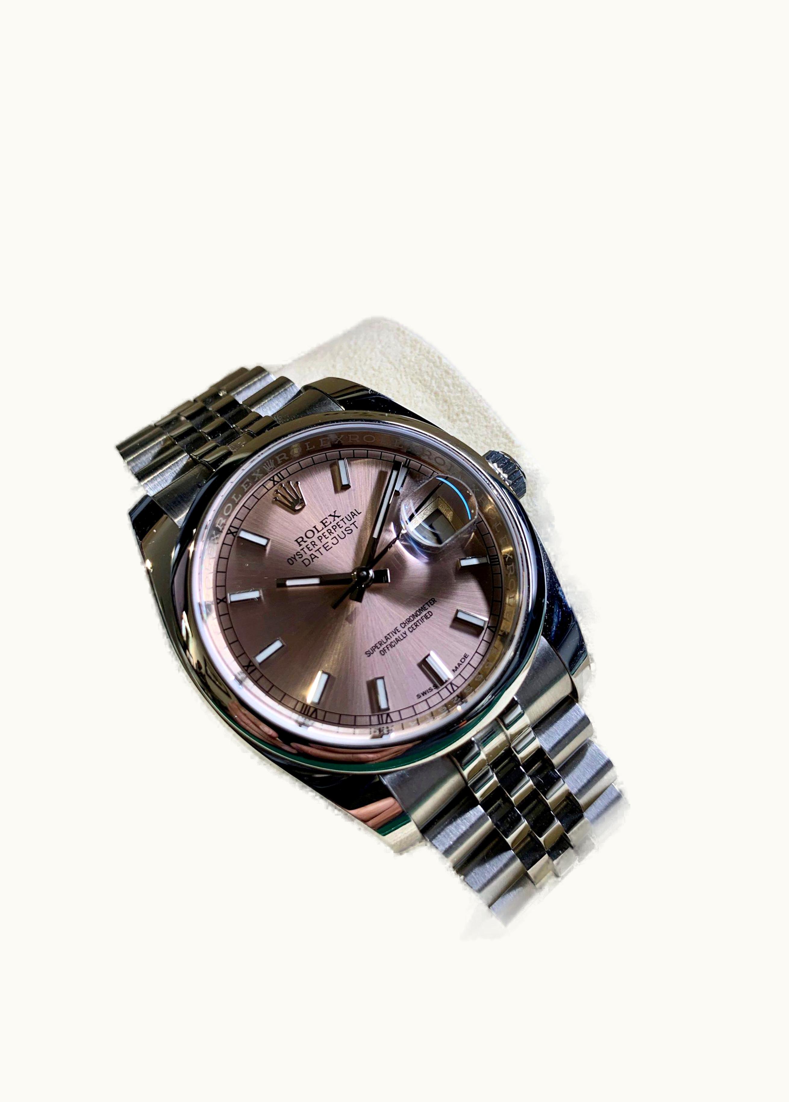 Rolex Datejust 36 Stainless Steel Domed / Oyster / Pink Floral