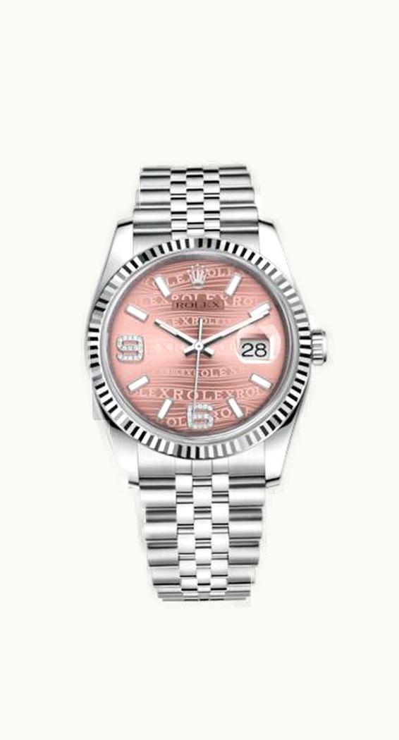 Rolex Datejust 36 Stainless Steel Fluted / Jubilee / Pink Wave