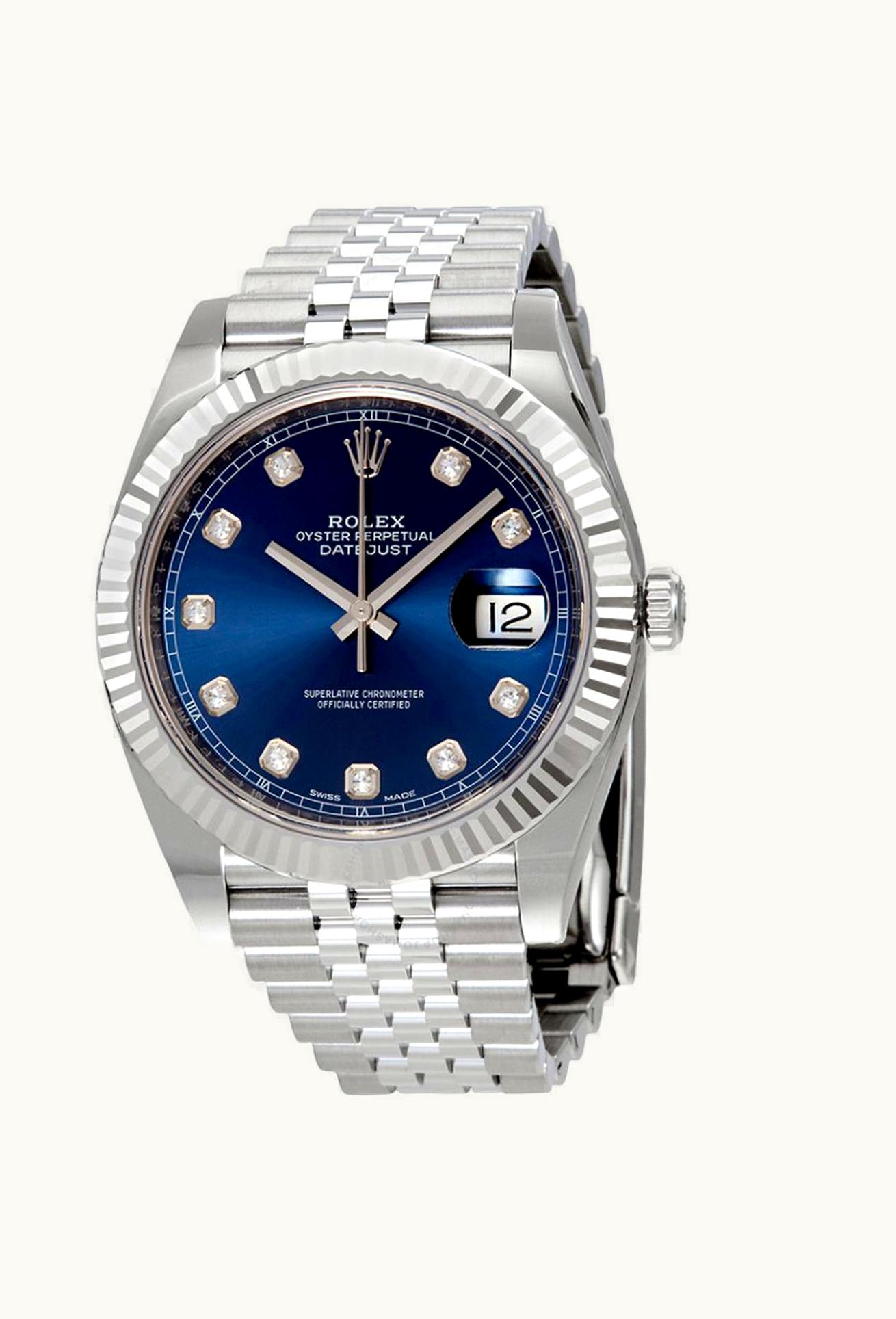 Rolex Datejust 36 Stainless Steel Fluted / Oyster  / Blue Computer