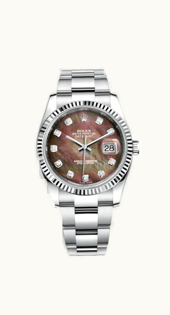Rolex Datejust 36 Stainless Steel Fluted / Oyster / Brown MOP
