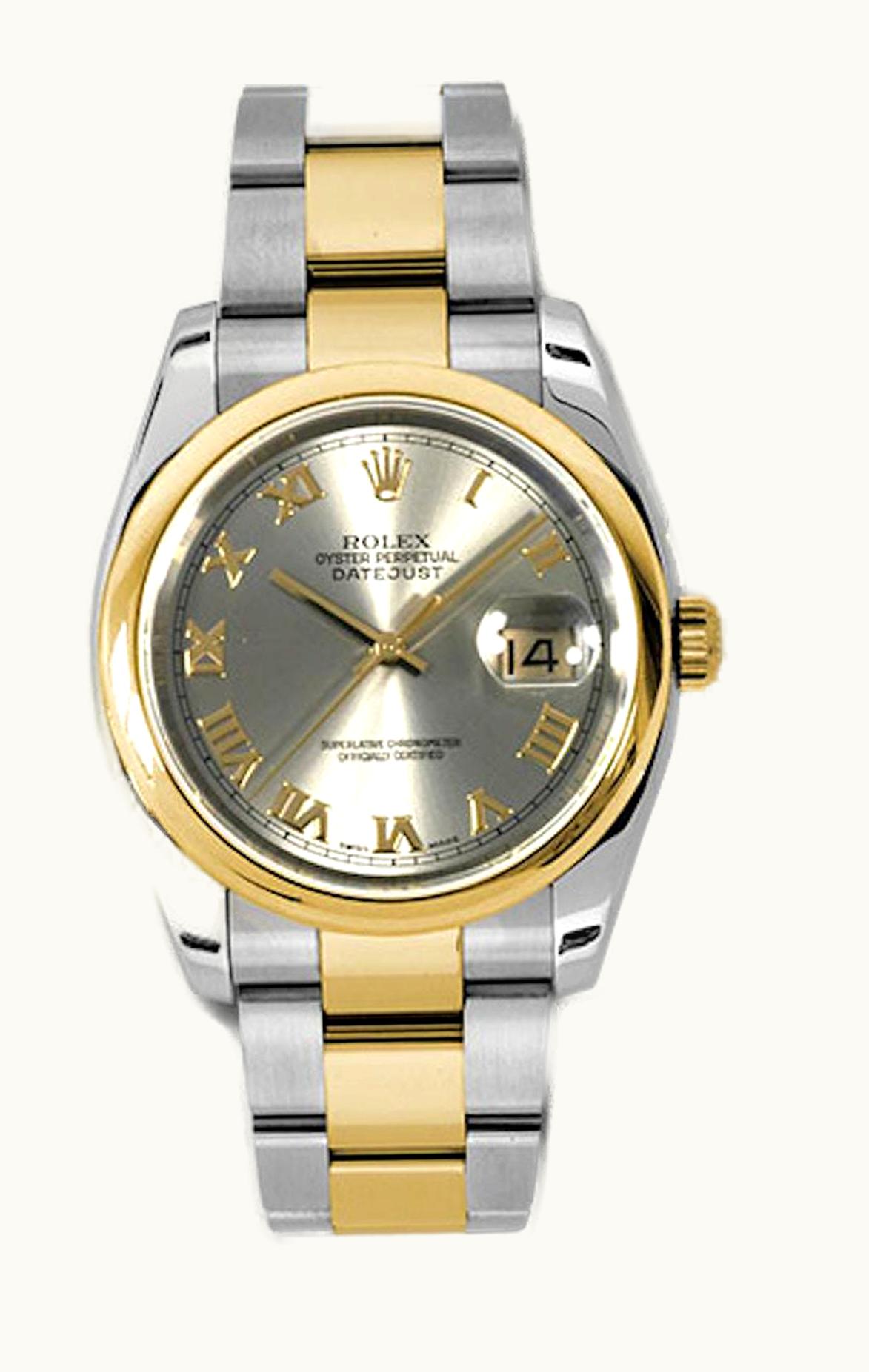 Rolex Datejust 36 Rolesor Yellow Domed / Oyster / Bronze Arabic