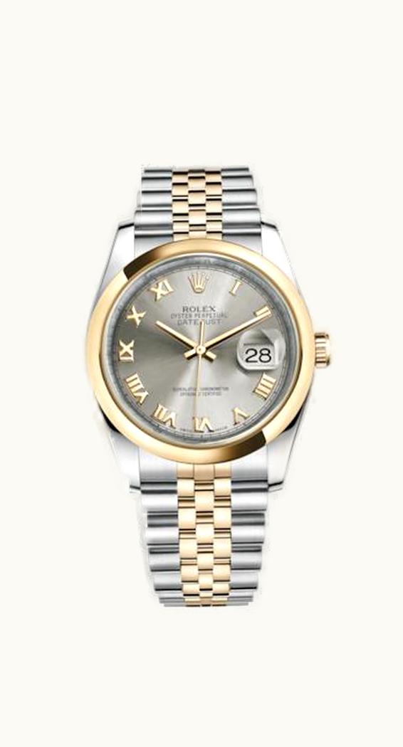Rolex Datejust 36 Rolesor Yellow Domed / Jubilee / Steel Roman