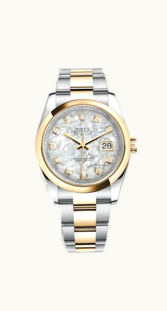 Rolex Datejust 36 Rolesor Yellow Domed / Oyster / MOP