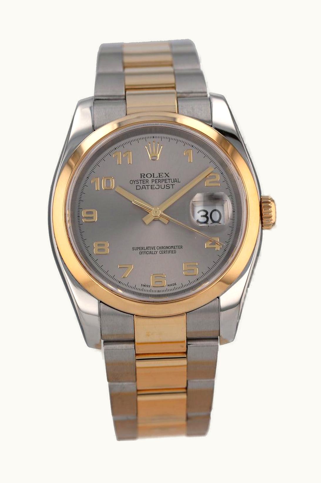 Rolex Datejust 36 Rolesor Yellow Domed / Oyster / Bronze Floral