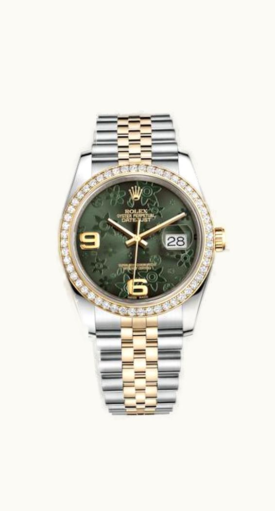 Rolex Datejust 36 Rolesor Yellow Diamond / Jubilee / Green Floral